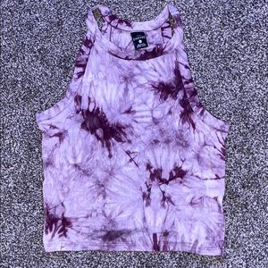 Tye dye cropped tank top